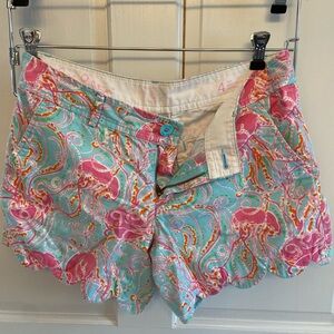 Lilly Pulitzer Pink and Blue High Waist Shorts